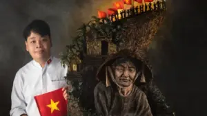 Bánh 'Việt Nam tinh hoa' cao hơn 1 m gây sốt trước thềm đại lễ 30.4.