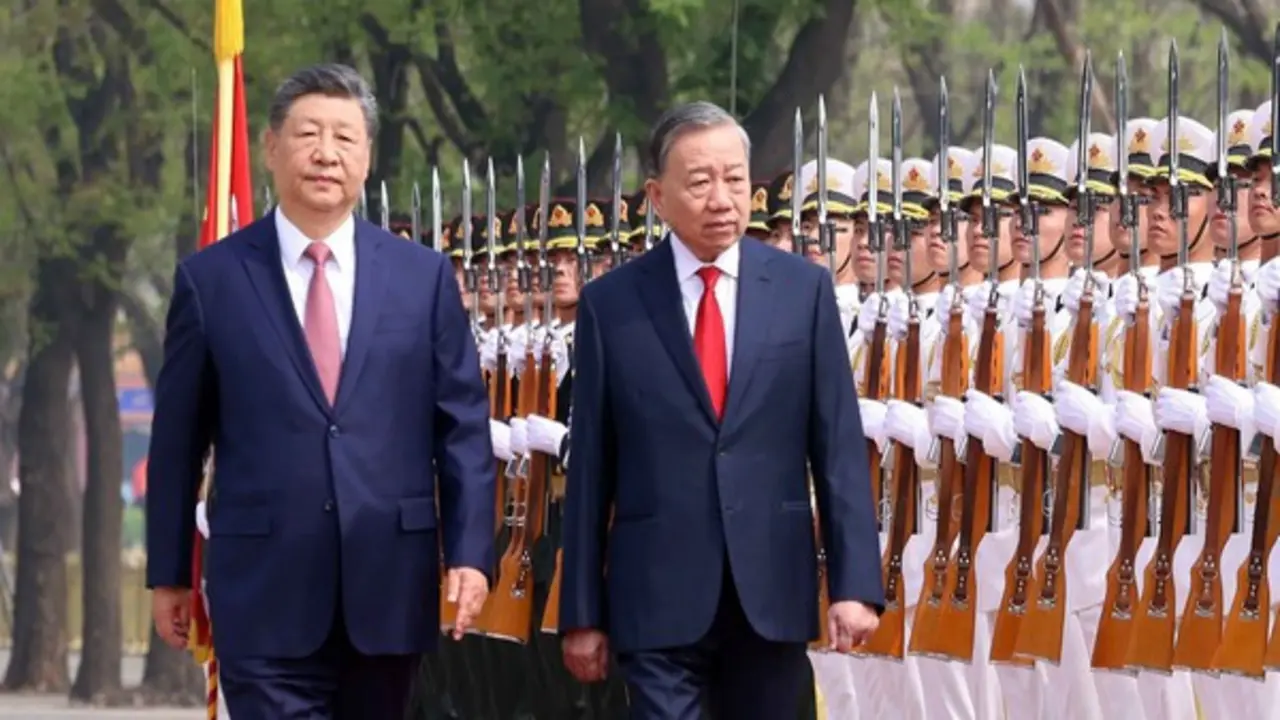 Lễ đón Tổng Bí thư, Chủ tịch nước Tô Lâm thăm cấp nhà nước Trung Quốc