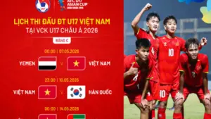 Lịch thi đấu U.17 Việt Nam mới nhất: Đá Hàn Quốc và UAE đều khung giờ ‘hiểm’, trực tiếp kênh nào?