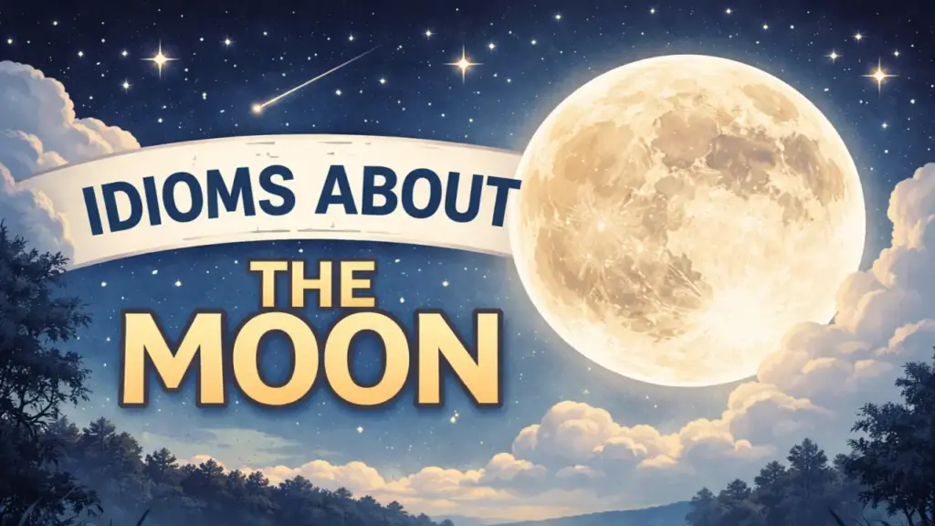Nghĩa khác của 'moon' trong thành ngữ tiếng Anh