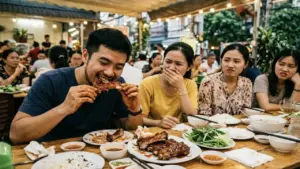 Những hành động khiến bàn tiệc mất ngon