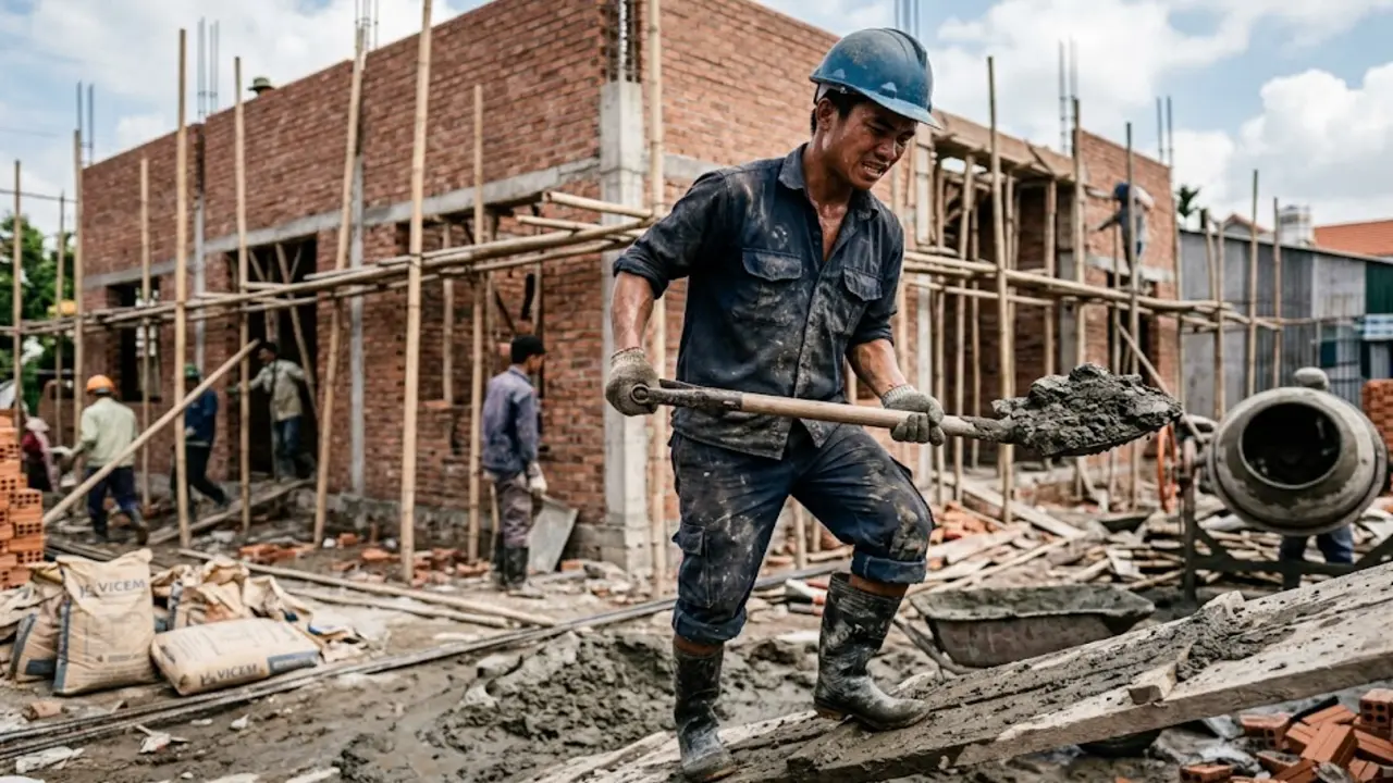Những thanh niên ba không từ chối làm phụ hồ ngày 400 nghìn đồng