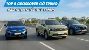 Phân khúc crossover cỡ trung quý 1/2026: VinFast VF 7 vượt mặt Ford Territory