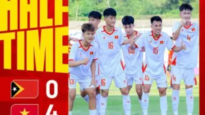U.17 Việt Nam thắng Timor Leste với tỷ số khó tin 10-0: 2 siêu phẩm đá phạt, 2 hat-trick