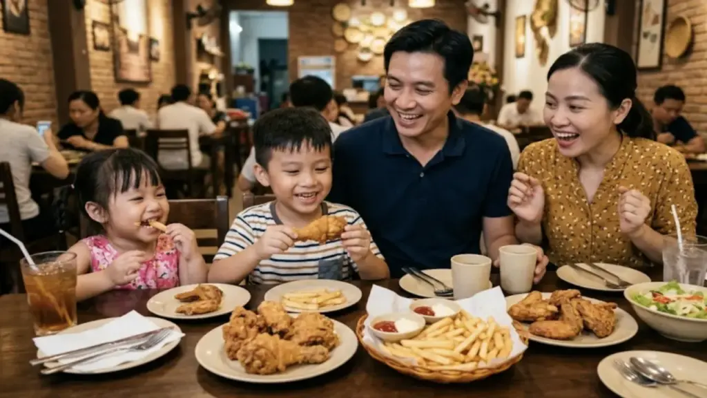 Vài phụ huynh hay gửi gà rán, khoai tây chiên thết đãi lớp con tôi