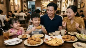 Vài phụ huynh hay gửi gà rán, khoai tây chiên thết đãi lớp con tôi