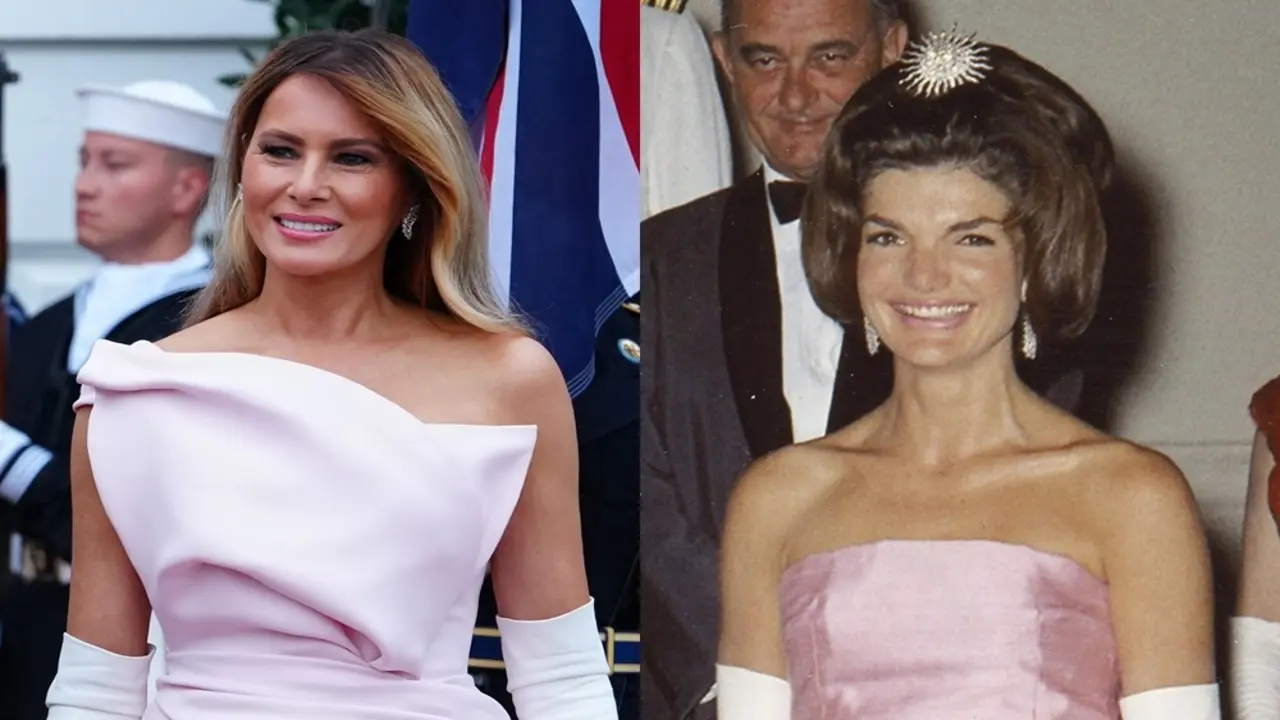 Váy của bà Melania Trump gợi nhớ biểu tượng Jackie Kennedy