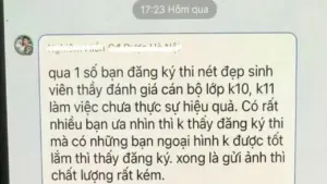 Xôn xao tin nhắn của giảng viên được cho là miệt thị ngoại hình sinh viên