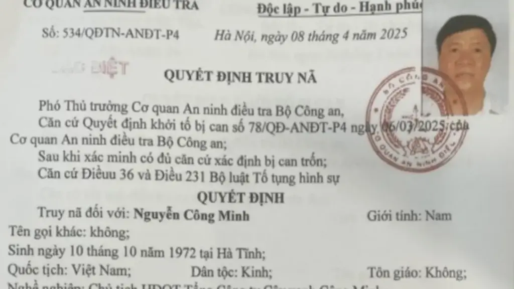 Bộ Công an tiếp tục yêu cầu Chủ tịch Công ty cây xanh Công Minh ra đầu thú