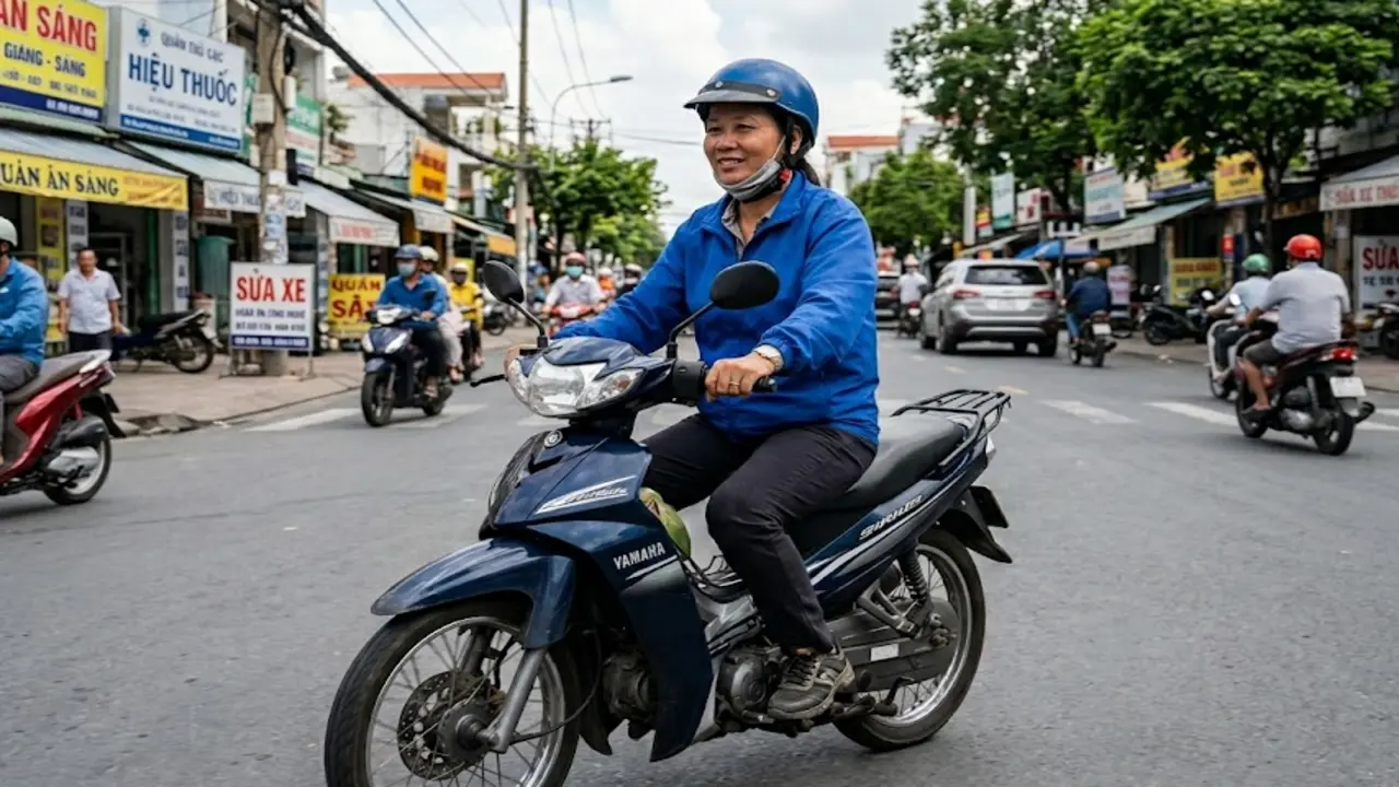 Bước đường xe ôm công nghệ của phụ nữ trung niên thất nghiệp