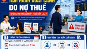 Các trường hợp bị tạm hoãn xuất cảnh do nợ thuế và cách tra cứu
