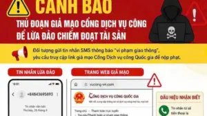 Cảnh giác thủ đoạn giả mạo Cổng dịch vụ công để chiếm đoạt tài khoản ngân hàng