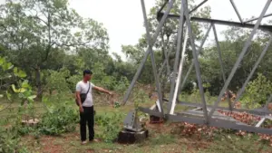 Đồng Nai: Trụ điện 110 kV không có đai ốc ngã đổ gây bất an