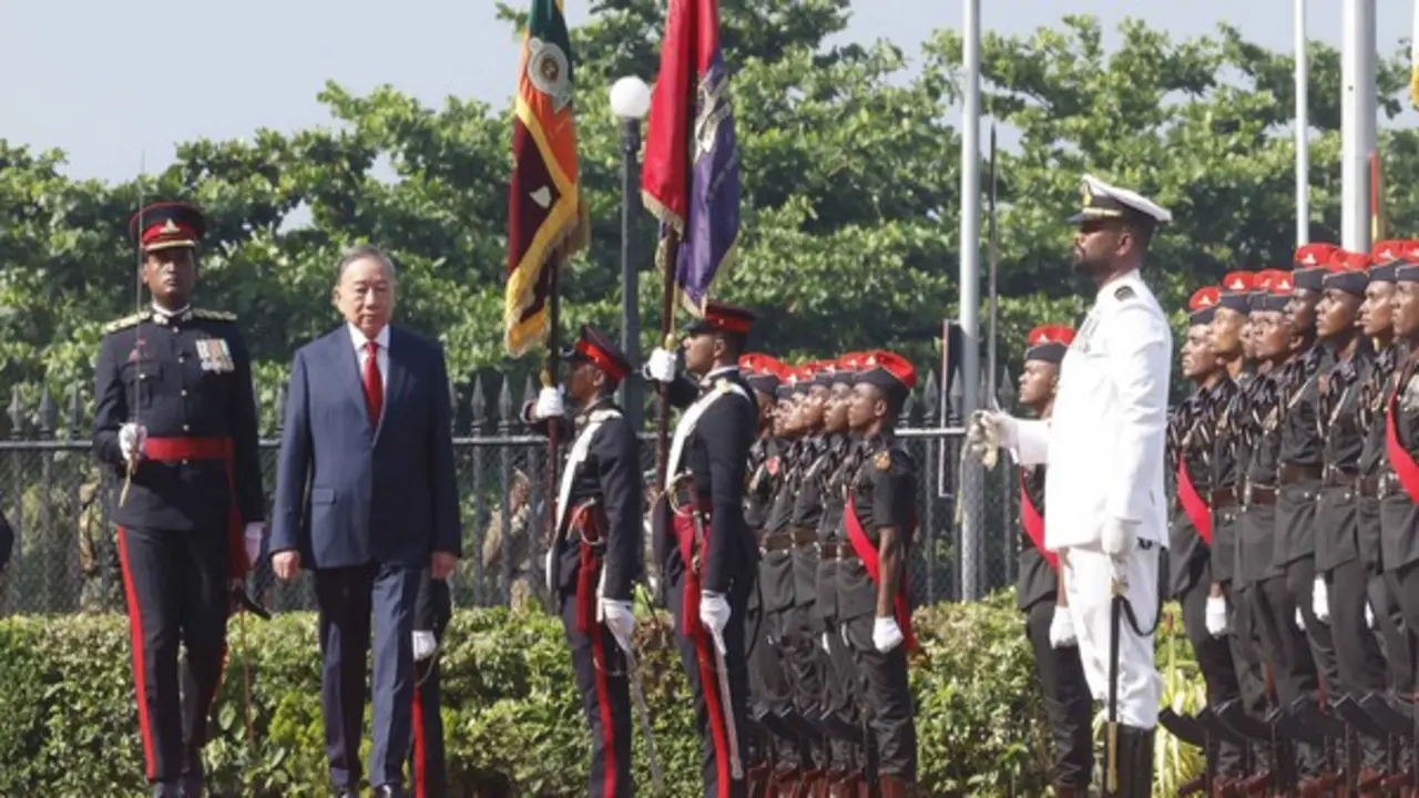 Lễ đón Tổng Bí thư, Chủ tịch nước Tô Lâm thăm Sri Lanka