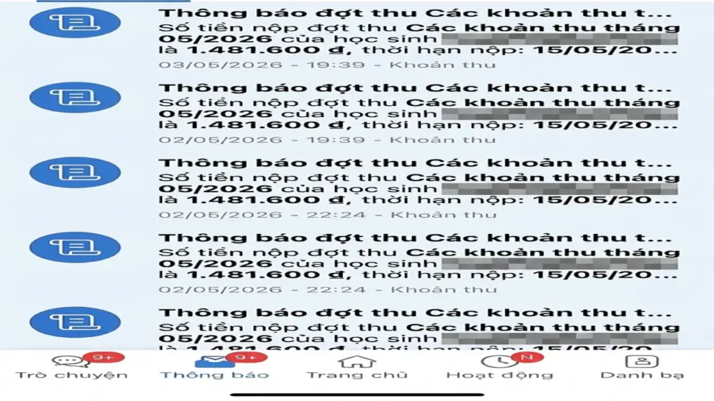 Nhà trường nhắn tin thu tiền dồn dập như đòi nợ phụ huynh