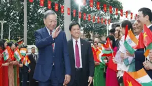 Tổng Bí thư, Chủ tịch nước Tô Lâm gặp gỡ kiều bào tại Ấn Độ