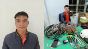 Trộm dây điện, từng bị xử phạt vẫn tái phạm