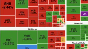 VN-Index tăng hơn 20 điểm nhưng thị trường vẫn xanh vỏ đỏ lòng